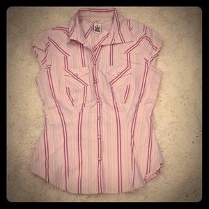 Tilt Pink Plaid Top, Size XS 